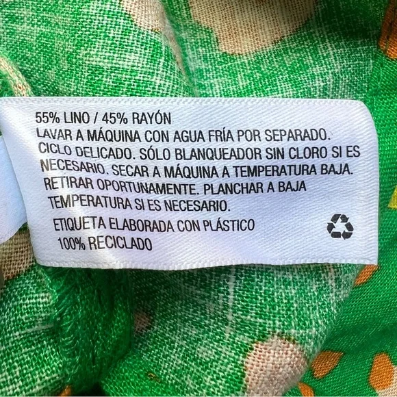 TABITHA BROWN TROPICAL PRINT SHORT SLEEVE BUTTON FRONT SHIRT BLOUSE SIZE M NEW - Picture 6 of 11